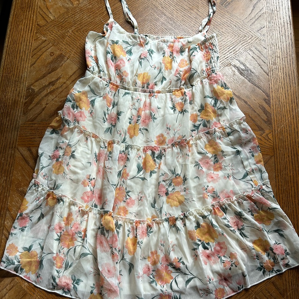 Young adult yellow sundress